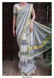 Anjali , Hand Block Printed Kerala Cotton Saree with Blouse -KIA001KSOC