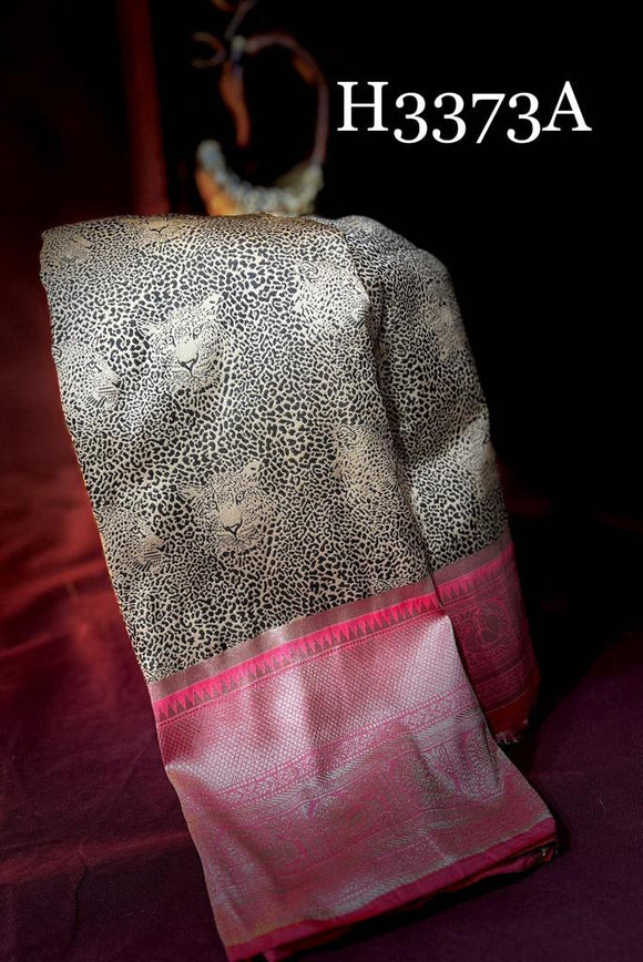 Designer Banarasi Tiger Design Saree for Women-RG001BTS