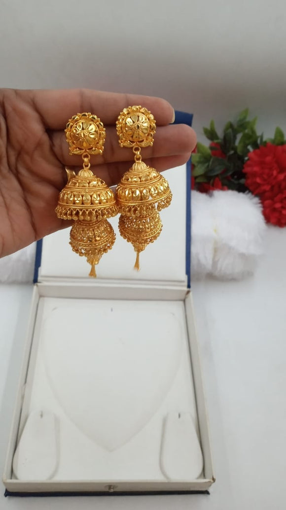 Beautiful Gold plated Jumka for women -KARTI001GJ