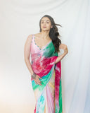 Bollywood Celebrity Aaliya Bhatt inspired Georgette Saree -SSS001BRAB