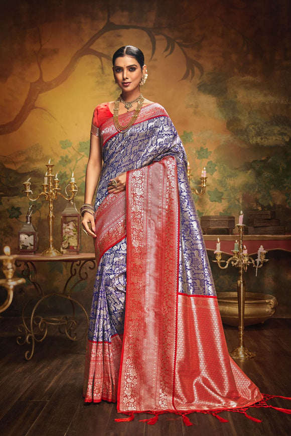Sumangala  , New Banarasi Soft Silk Woven Saree for Women-SATYA001BSC