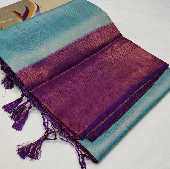 Vandana ,  Kubera Pattu Copper Softy Silk Saree for Women -SAHEL001KS