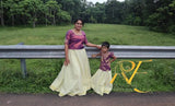 2023 Onam Special "Mom and Daughter combo in Kerala Style Skirt and Blouse-SAHEL001SBC