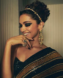 Bollywood Diva Deepika Padukone Inspired Striped Sequins Saree -SSS001DPS