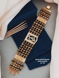 Om , Gold Finish Rudraksha Bracelet for Men -PAL001BMA