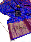 L.C Brand Semi Ikkath Silk-Kanchi Border Saree for Women-TREND001IS