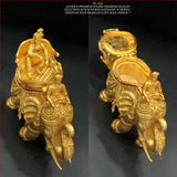 Gajendra , Antique Gold Finish Premium Quality Gold Model Kumkum Dabbi -SAY001GD