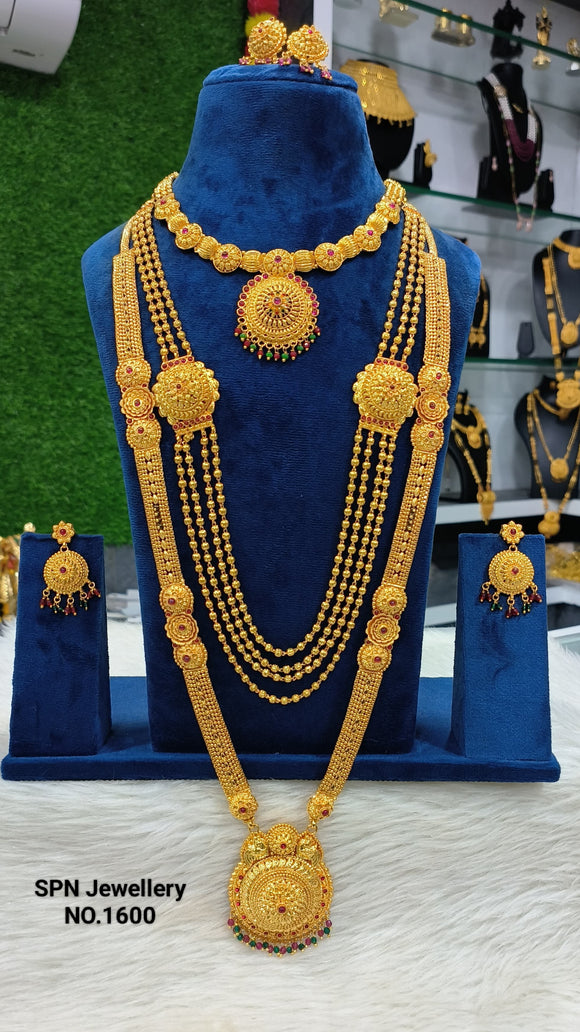 Marutham, 1 Gram Gold Gheru combo Jewellery for Women-KARTI001JCC
