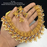 Damayanti  , Matt Gold Finish Necklace Set for Women -LR0001NSD