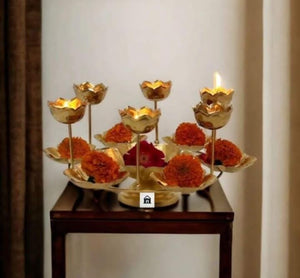 Beautiful Large Size Golden Finish Metal  Rangoli for Diwali Decoration 2023-GRIH001DD
