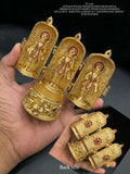 Chandrayan Inspired  Design with Ram Durbar inside Gold Finish Kumkum Dabbi / Sindoor Dabbi for Women -LR001KKC