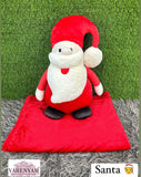 Christmas Special Santa Cushion cum Ac Blanket for Kids-ANUB001SB