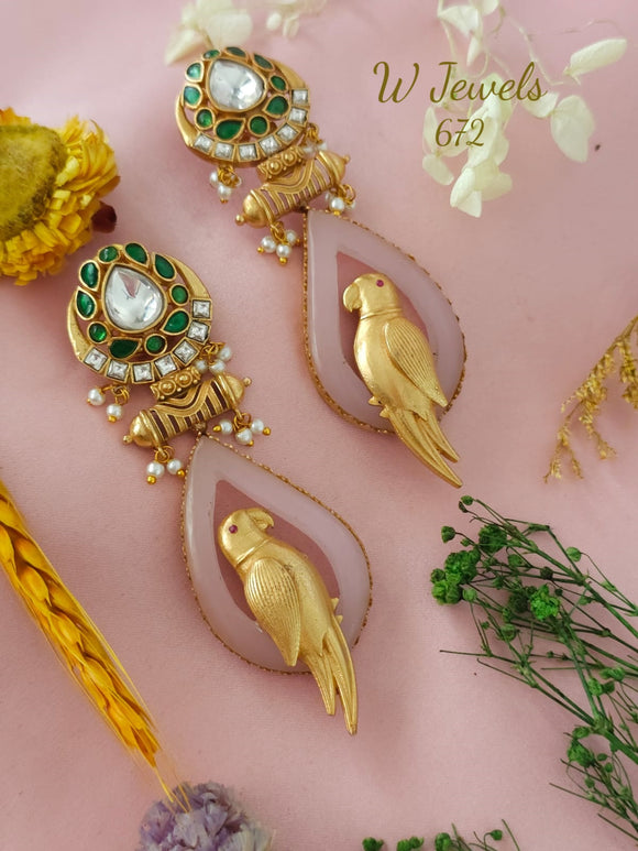 Gold Plated Flower Statement Earrings | Karen Millen