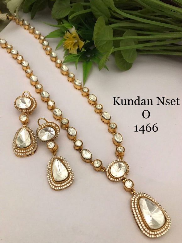 Varnamalika , Elegant Gold finish Long  Kundan Necklace Set for Women -JAY001DNSB