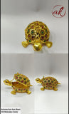 Golden Turtle  , Exclusive   Designer Gold Finish Kumkum Dabbi for Gifting-SHYAM001T