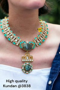 Pallava , Designer elegant Premium Kundan Necklace for Women -RADHE001KNSA