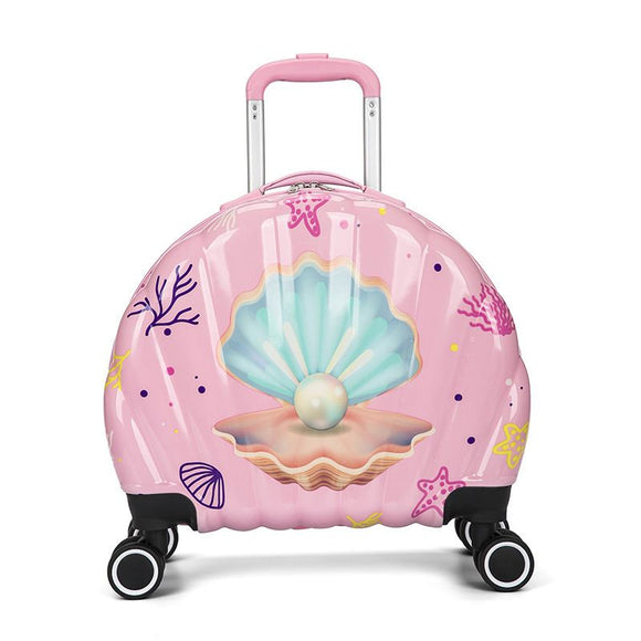 Pink Shell Design Trolley Bag for Teens -RICHA001STP