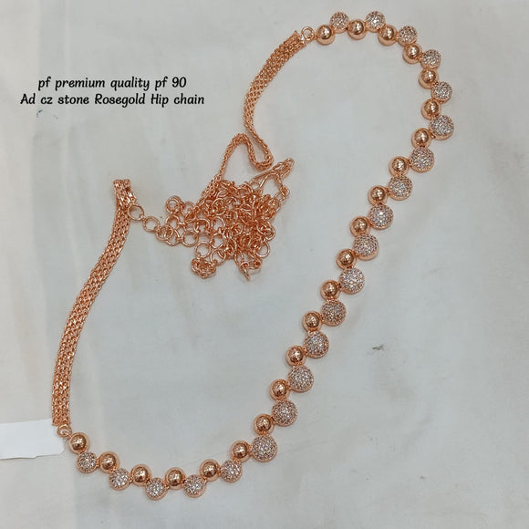 Seetha , Rose Gold Plated Diamond studded Hip chain for Women -SHAKI001HCA
