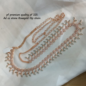 Madhuri  , Rose Gold Plated Diamond studded Hip chain for Women -SHAKI001HCE