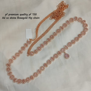 Rekha  , Rose Gold Plated Diamond studded Hip chain for Women -SHAKI001HCF