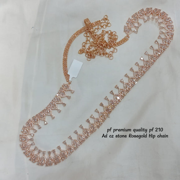 Manisha , Rose Gold Plated Diamond studded Hip chain for Women -SHAKI001HCC