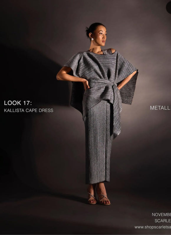 Luxury cape dress for women -RITZ001WD
