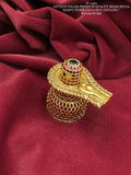 Shiv Mahima , Antique Gold Finish Premium Quality Brass Metal Kemp stone studded Exclusive Nagas work Shivling-SAY001SLNW