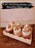 Maggie , Beautiful Revolving 6 jar platter with beautiful Pop up jars-MK001PPJB