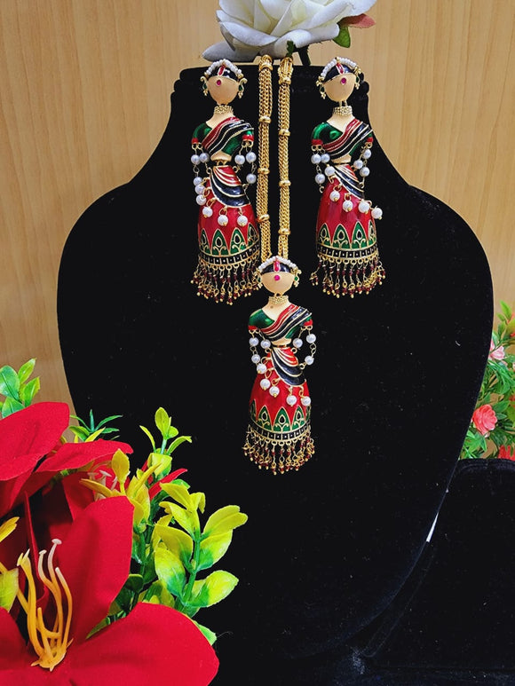 Puppet Beauty , Beautiful Puppet Design Pendant with earrings for women -LR001PPEF
