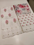 Beautiful Embroidered Cotton Chikankari salwar suit material for women -FOF001SSMC