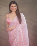 Pink Diva , Bollywood inspired Pink Sequins Saree for Women -SSS001PSS