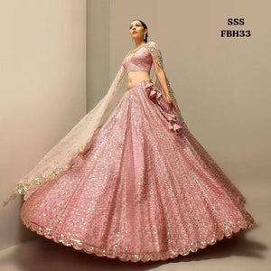 Sandyarani , elegant pink lehenga for women -SSS001PL