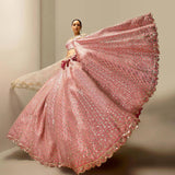 Sandyarani , elegant pink lehenga for women -SSS001PL