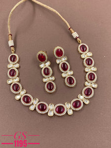 Bianca , Elegant Kundan Necklace Set for Women -NEERA001KNSA