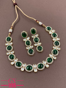 Gracia , Elegant Kundan Necklace Set for Women -NEERA001KNSB