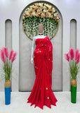 Beautiful Red Saree for women -SPARK001RS