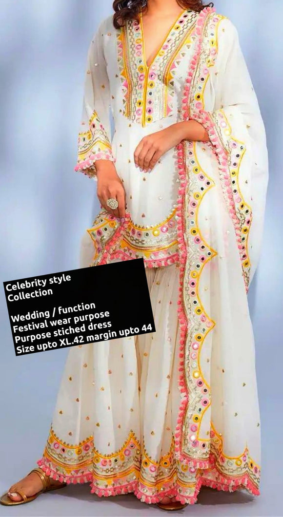 Celebrity Style Georgette Dress  for women -FOF001CD