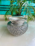 Hand crafted Beautiful Silver Finish Kalash -GRIH001BK
