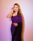 New Bollywood MADHURI DIXIT inspired Block Buster Design Launching Sequins Saree for women -SSS001MD