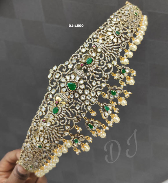 Kalyani , elegant Gold Finish Diamond Hip Belt for Women -SHAKI001HB