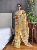 Fresh Arrivals Trisha pure soft kadi silk saree with heavy embroidery -SPARK001YS