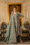 Jaipuri Floral Print Idaho Pattern Anarkali Suit Set for women -DP001KDS<br data-mce-fragment="1">