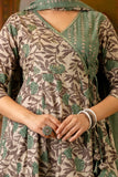 Jaipuri Floral Print Idaho Pattern Anarkali Suit Set for women -DP001KDS<br data-mce-fragment="1">