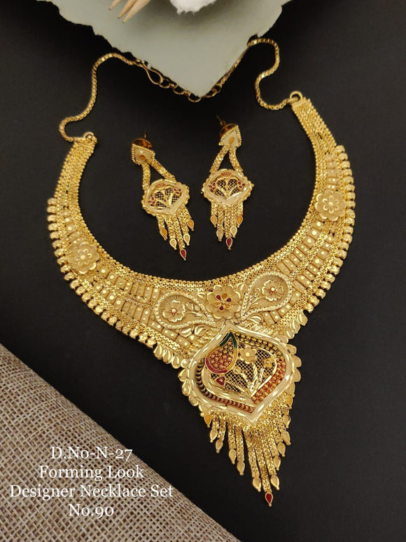 Zeenath  , Designer Look Forming Necklace Set for women-ZEEL001NSC
