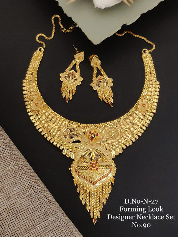 Zeeba , Designer Look Forming Necklace Set for women-ZEEL001NSA (Copy)