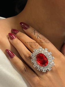 Ruby Beauty , New Arrival Sparkling Platinum Finish Diamond ...