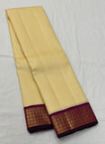 Jyothirmayi , Pure Kanchipuram Silk Hand Woven 1G Pure Zari KORVAI rich pallu with contrast blouse-SACHI001KS