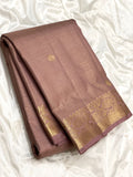 Soundarya ,Vintage Style Onion Pink Shade "Vaira Oosi " 3 Gram Gold Zari Traditional Border Saree with Butta all over the body -SACHI001VOP
