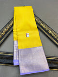 Damayanthi , South Indian Favourite Yellow and Violet Combination Kanjivaram Silk Saree for women -SACHI001BY