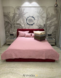 Pastel Pink Shade Herclux Premium Designer Quilted Bedcover Set -PREET001PP
